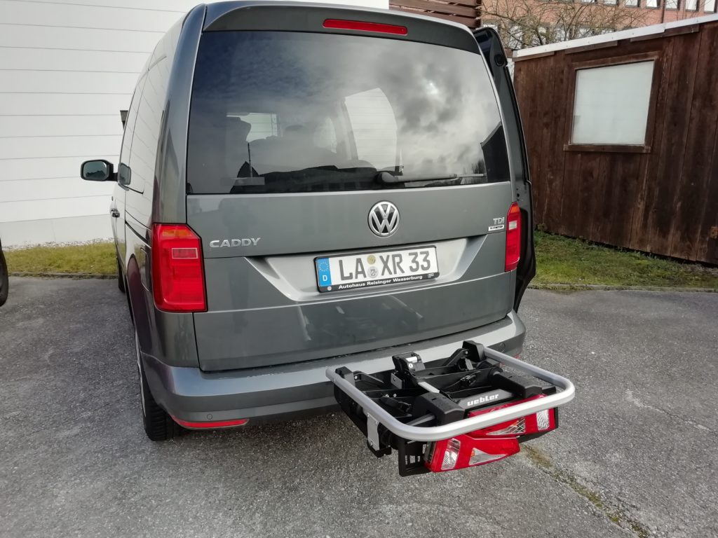 Fahrradträger Uebler i21 am VW Caddy - Das Leben süßer machen 